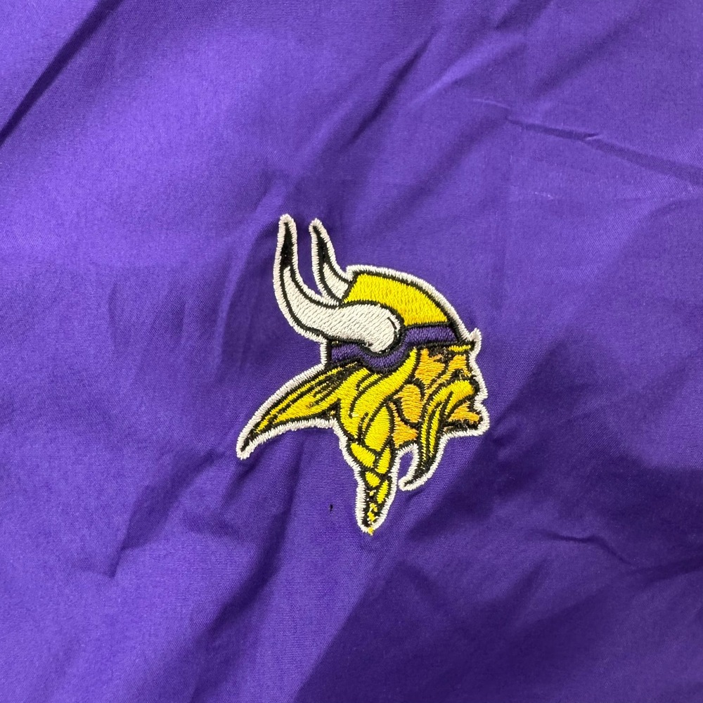 Vintage Minnesota Vikings‎ Jacket XL Dunbrooke NFL Purple Windbreaker Zip Up 90s - Picture 2 of 11